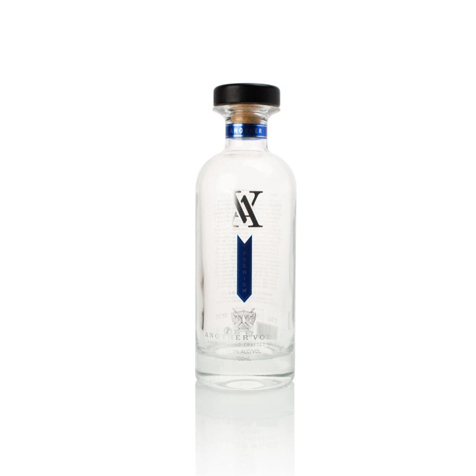 Elegant blå stripe krystall vodka flaske